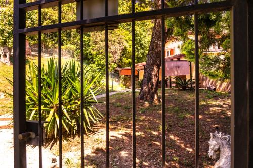 a gate to a garden with a palm tree at Bed & Breakfast Duchessa - 2 Private Rooms with Ensuite Bathrooms in Lapedona