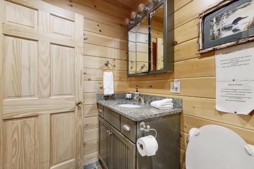 Et badeværelse på Lodge at Moosehead Lake