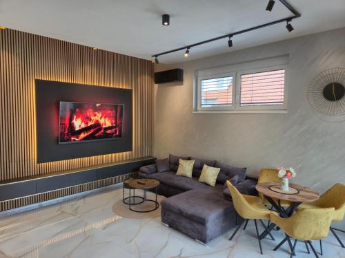 Χώρος καθιστικού στο DINLUX Apartment