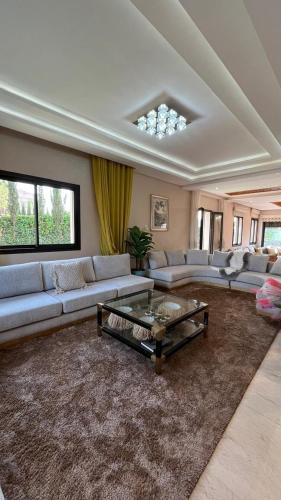 Posezení v ubytování Villa Palmeraie