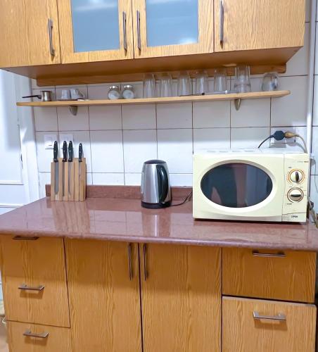 Una cocina o cocineta en Nile apt