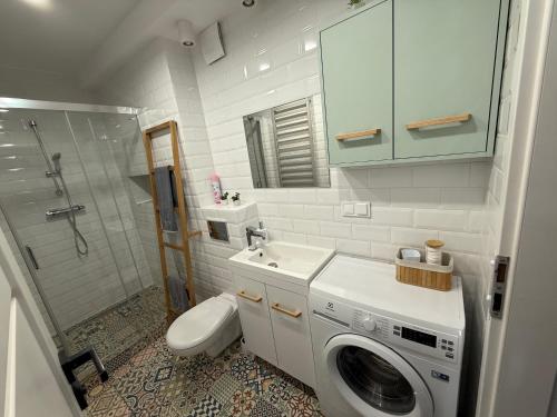 Koupelna v ubytování Apartament Mia