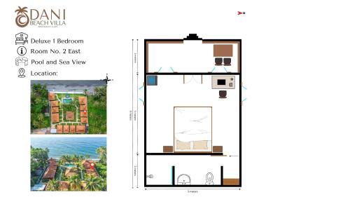 Půdorys ubytování Dani Beach Villa - Beachfront Villas in Tejakula