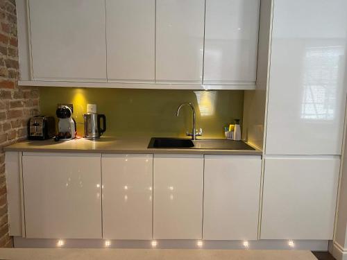 Η κουζίνα ή μικρή κουζίνα στο Central Kemptown Brighton Studio Apartment