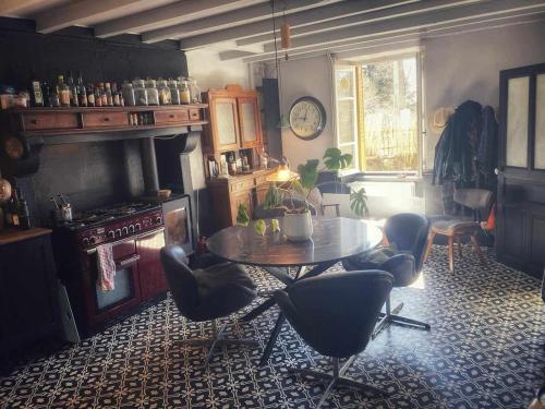 Χώρος καθιστικού στο Vakantiehuis in groene oasis