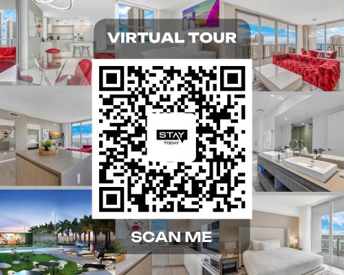 Un collage de cuatro fotografías de una habitación de hotel. en Hyde Beach House Resort - 2BD-2BA Ocean View Luxury Resort - 5 MIN FROM BEACH - 6 GUESTS, en Hollywood