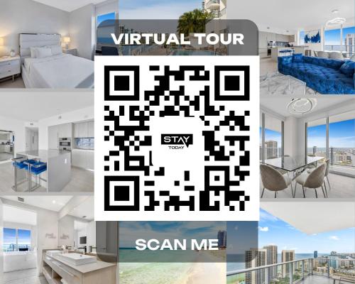 a collage of photos of a virtual tour of a house at HYDE BEACH HOUSE - MILLIONAIRE 2 bd 2 ba APT, DIRECT OCEAN VIEW, 5 MIN WALK TO OCEAN in Hollywood
