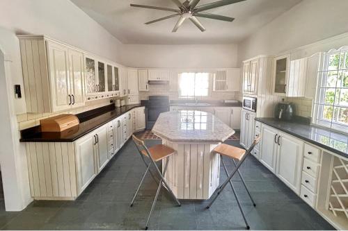 Η κουζίνα ή μικρή κουζίνα στο 5-Bed Villa with pool in Runaway Bay Jamaica