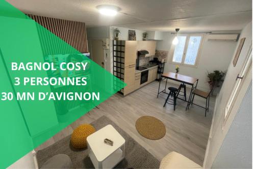 Bagnol Cosy- 3 personnes - 30 minutes Avignon