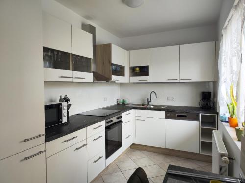 Kuchyň nebo kuchyňský kout v ubytování Ferienwohnung Struckl