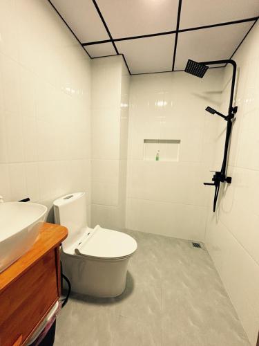 a bathroom with a toilet and a sink at Ruka Maldives in Dhiffushi