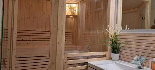 Et badeværelse på Ferienhaus Möwe 12 Marina Wendtorf