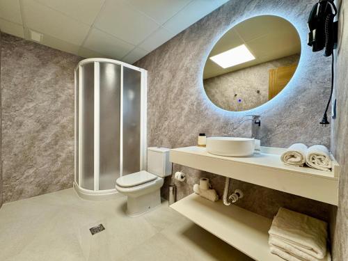 Koupelna v ubytování Hotel Ávila Diró