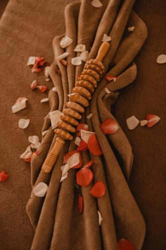 a group of brown paper straws with hearts on it at Amani Hotel Suites & Spa in Marrakech