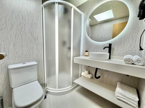 Koupelna v ubytování Hotel Ávila Diró