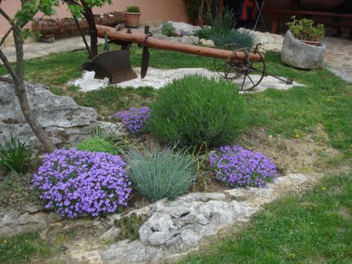 Un jardín fuera de Apartment Pino