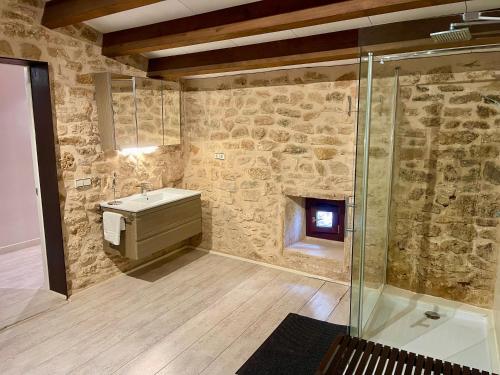 Koupelna v ubytování Casa Sa Pedra, en el Centro Histórico de Alcudia