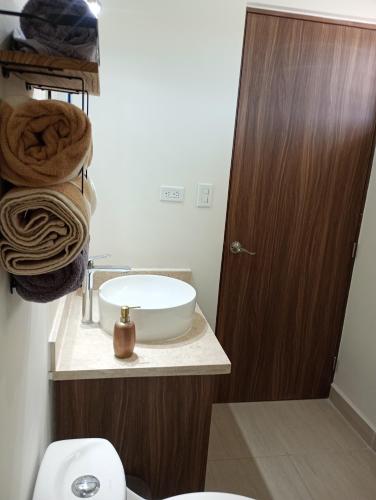 Koupelna v ubytování Casita con casa club