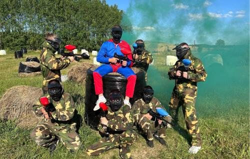 a group of soldiers posing for a picture at Nice Home In Wejdyki With Sauna in Wejdyki