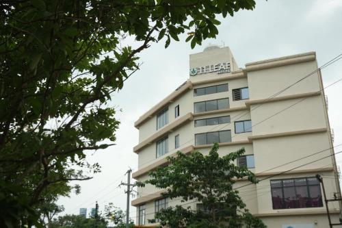 El edificio en el que está el hotel