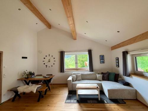 Katil atau katil-katil dalam bilik di Allgäu Loft Bergzeit