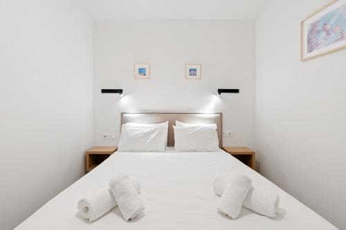 Ένα ή περισσότερα κρεβάτια σε δωμάτιο στο Greek Beach House Complex A1