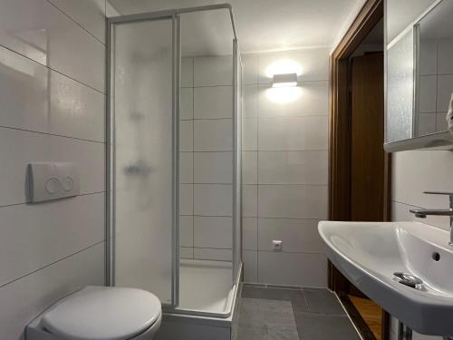 Ένα μπάνιο στο Beishan Appartements Nürnberg in Zentrum Dachgeschoss