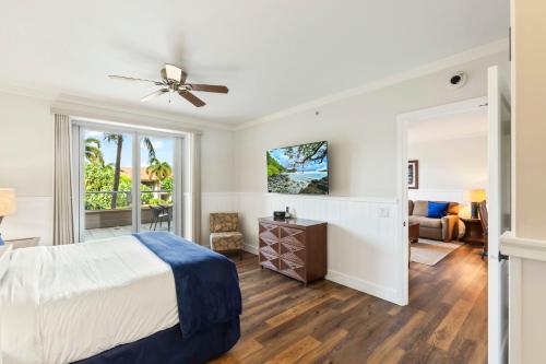 Ένα ή περισσότερα κρεβάτια σε δωμάτιο στο Extra large 1BR LUXURY resort condo with MASSIVE outdoor space & balcony