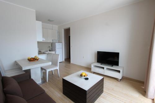 Μια τηλεόραση ή/και κέντρο ψυχαγωγίας στο Apartments Aqua