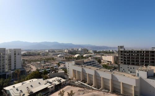 a view of the city from the top at Family home in Eilat