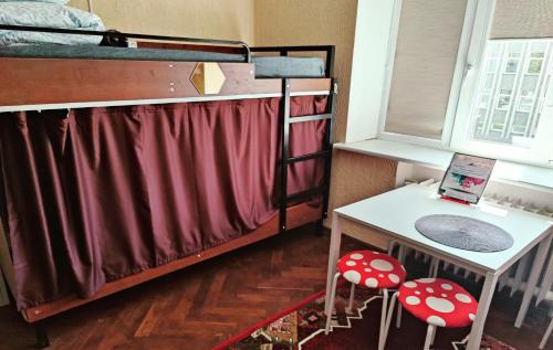 Postel nebo postele na pokoji v ubytování Kefir & Bun Hostel