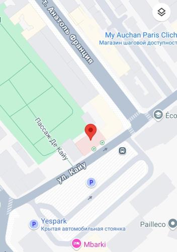 une carte de mes attractions dans les parcs australiens dans l'établissement apart 92110, à Clichy