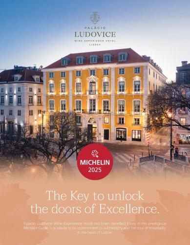 a poster for the key to unlock the doors of excellence at Palácio Ludovice Wine Experience Hotel in Lisbon