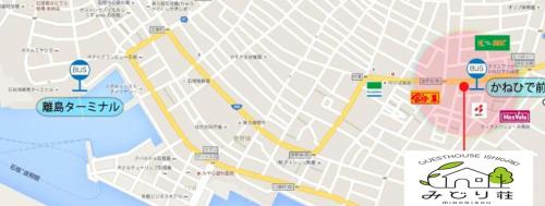 a map at みどり荘 midorisou in Ishigaki Island