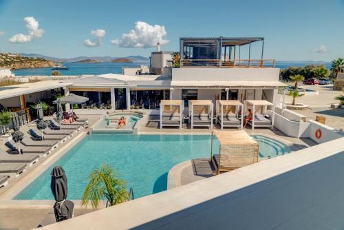 an image of the pool at the resort at Aegean Paradiso Vacation Club - "Adults Only" in Azolimnos