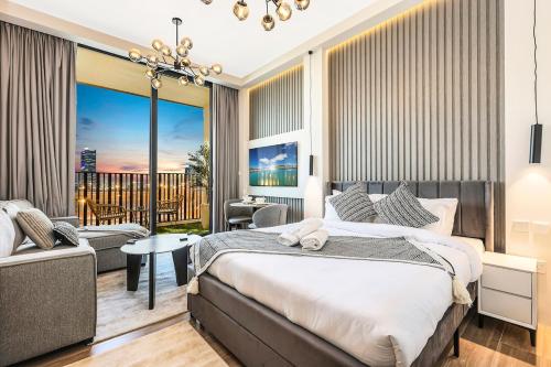 Stylish Studio in JVC with Pool, Gym, Balcony & Modern Comforts