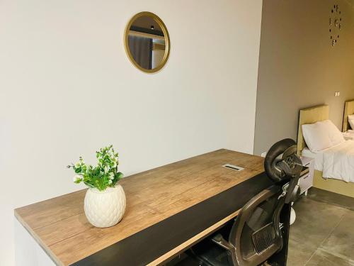 Rove Residence New Cairoにあるベッド