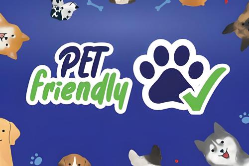 a set of animals with the words pet friendly at Estúdio Elegante, bem no centro - Ar quente/frio in Curitiba