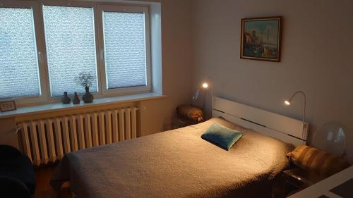 Llit o llits en una habitació de Karoso Apartment