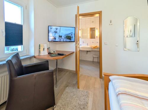 Koupelna v ubytování Hotel Maurer