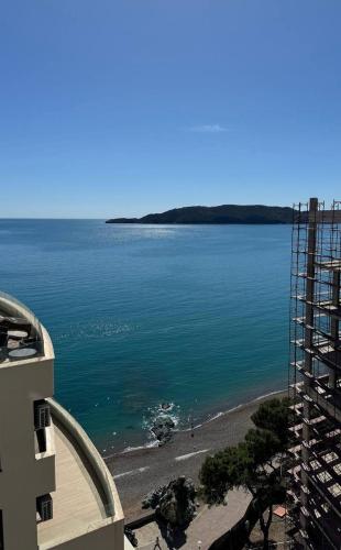 a view of the ocean from a building at Jadran Dream2 in Rafailovici