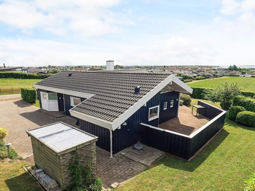 an overhead view of a house with a roof at 6 person holiday home in Karrebæksminde-By Traum in Karrebæksminde