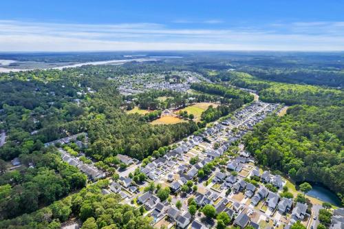 an aerial view of a subdivision of houses at C & N Lodging in Bluffton