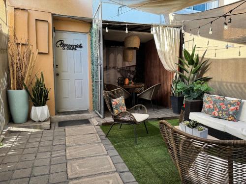 Posezení v ubytování Casa YON pet friendly,Netflix,Amazon Prime,wifi alta velocidad, estacionamiento gratis