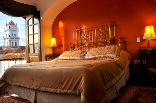 Postel nebo postele na pokoji v ubytování Parador Santa Maria La Real