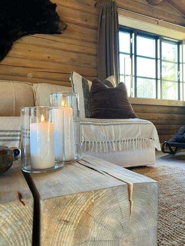 Χώρος καθιστικού στο Timber Cabin By The Ski Slopes In Oppdal