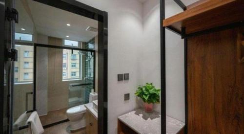 Ένα μπάνιο στο GreenTree Inn Express Hebei Shijiazhuang Zhengding County Changshan Dong Road