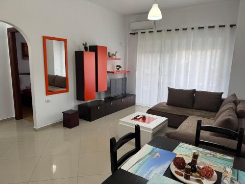 Posezení v ubytování Zero Zero Apartments Sarande