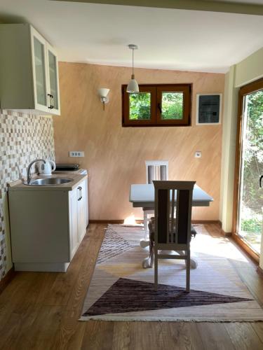 Kuchyň nebo kuchyňský kout v ubytování Tiny home in nature two hearts