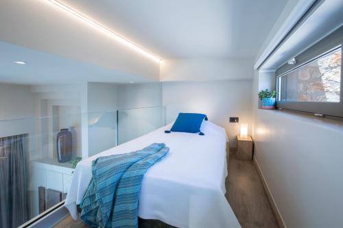 Ένα ή περισσότερα κρεβάτια σε δωμάτιο στο Efxenia Villas Ammousa